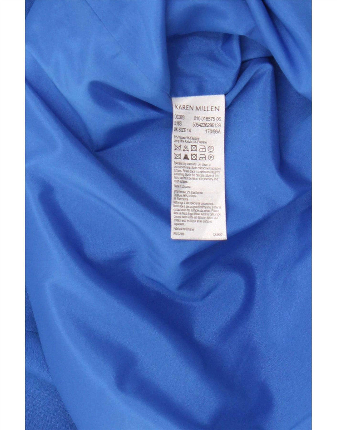 Γυναικείο φόρεμα με θήκη Karen Millen UK 14 Medium Blue Viscose