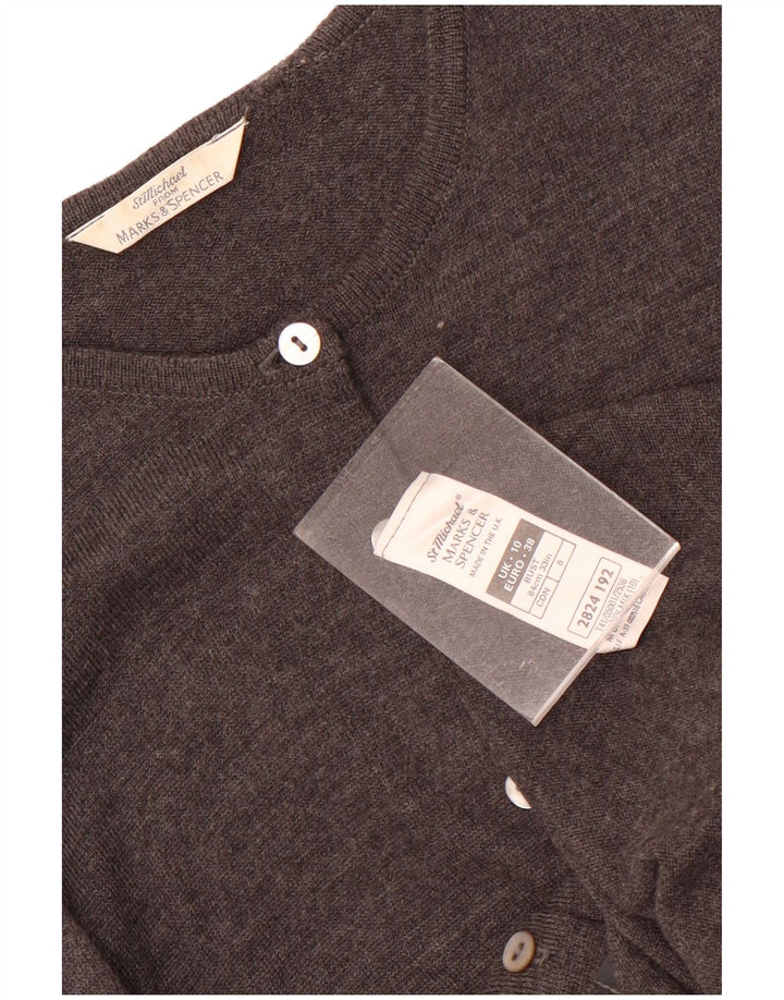 Marks & Spencer Γυναικεία ζακέτα πουλόβερ UK 10 Small Grey New Wool