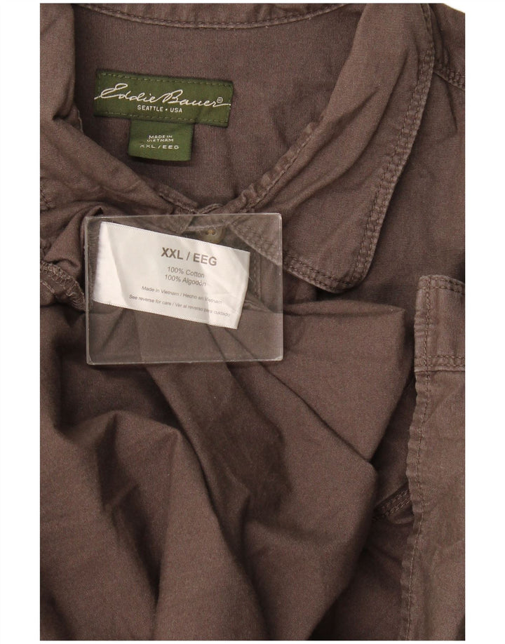 Ανδρικό πουκάμισο Eddie Bauer 2XL καφέ βαμβακερό