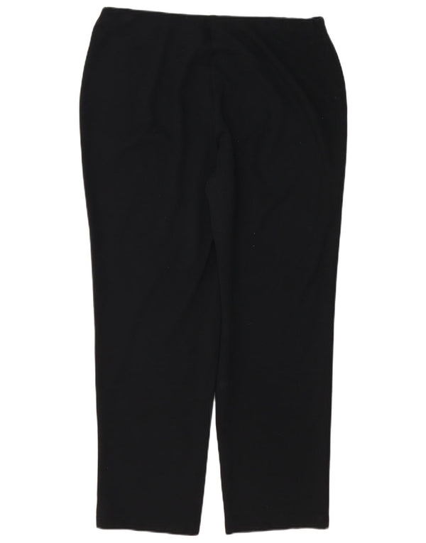 Marks & Spencer Γυναικείο ίσιο casual παντελόνι UK 16 μεγάλο W36 L28 μαύρο