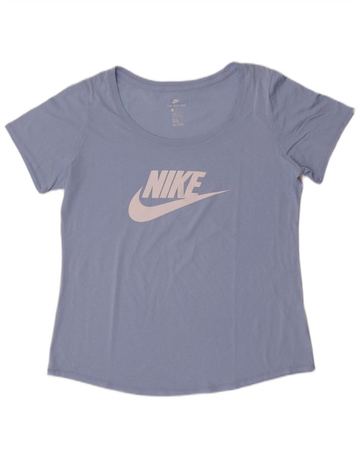 Γυναικείο αθλητικό μπλουζάκι Nike με γραφικό τοπ UK 16 μεγάλο μπλε πολυεστέρα