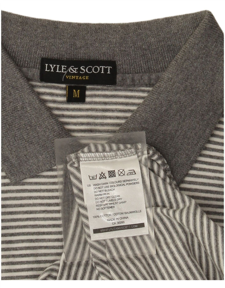 Lyle & Scott Ανδρικό πουκάμισο πόλο με μεσαίο γκρι βαμβακερό ριγέ