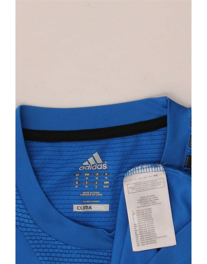 Ανδρικό T-Shirt Adidas Climacool Top Medium Blue Colourblock Πολυεστέρας