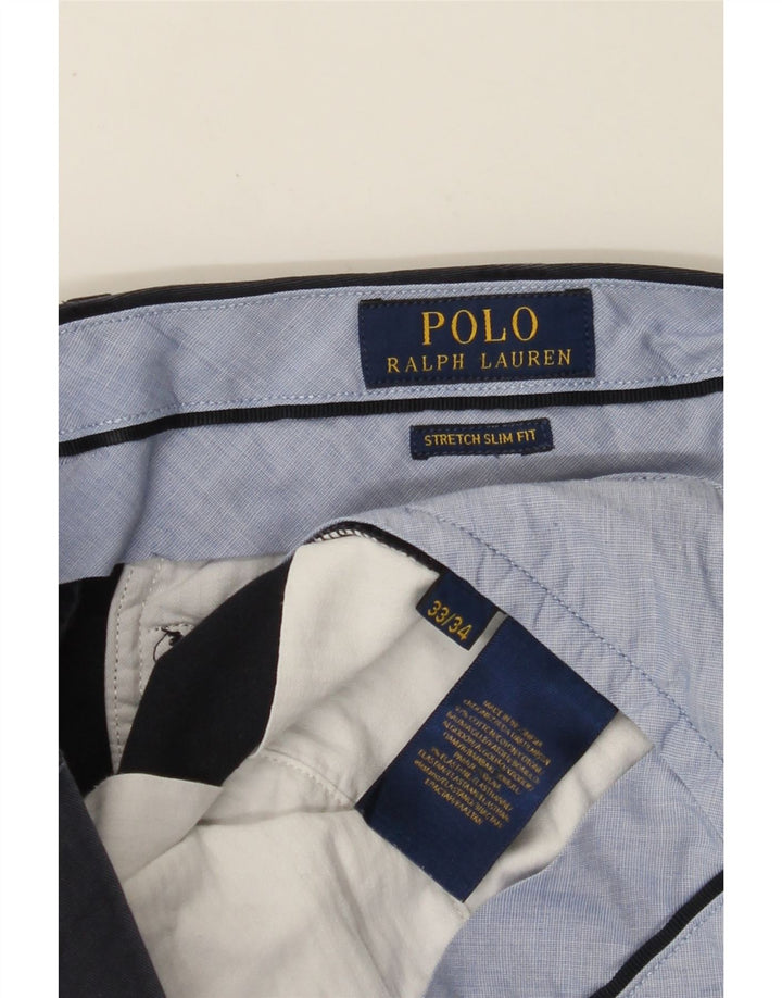 POLO RALPH LAUREN Ανδρικό Stretch Slim Fit Παντελόνι W33 L34 Navy Blue