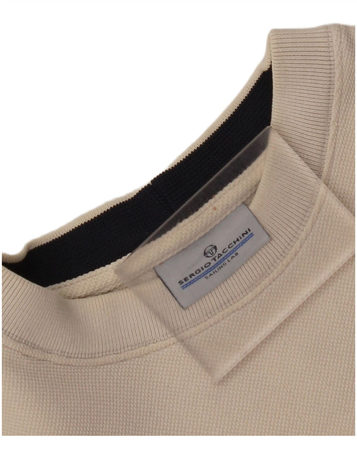 SERGIO TACCHINI Γυναικείο γραφικό φούτερ Jumper UK 18 XL Off White