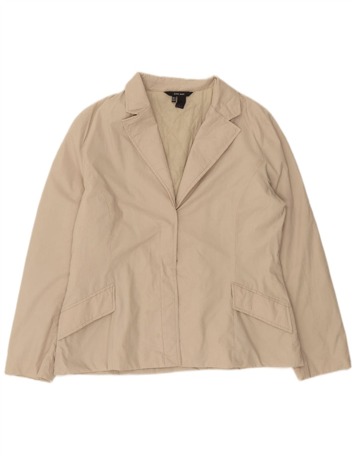 Zara Γυναικείο Σακάκι Μπλέιζερ UK 18 XL Beige Polyester