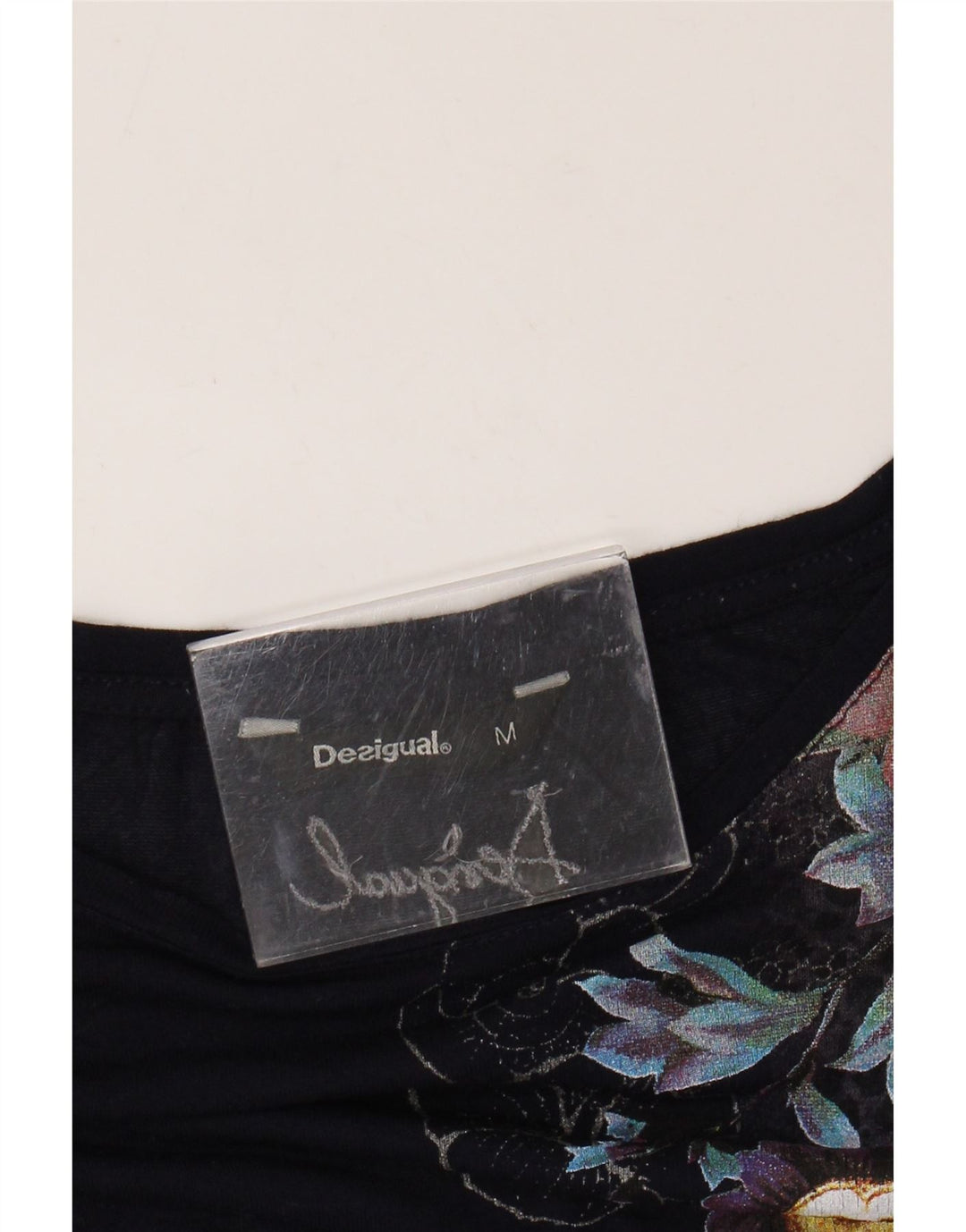 Γυναικείο Desigual Graphic Tunic Top UK 14 Medium Navy Blue Floral