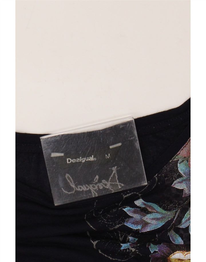 Γυναικείο Desigual Graphic Tunic Top UK 14 Medium Navy Blue Floral