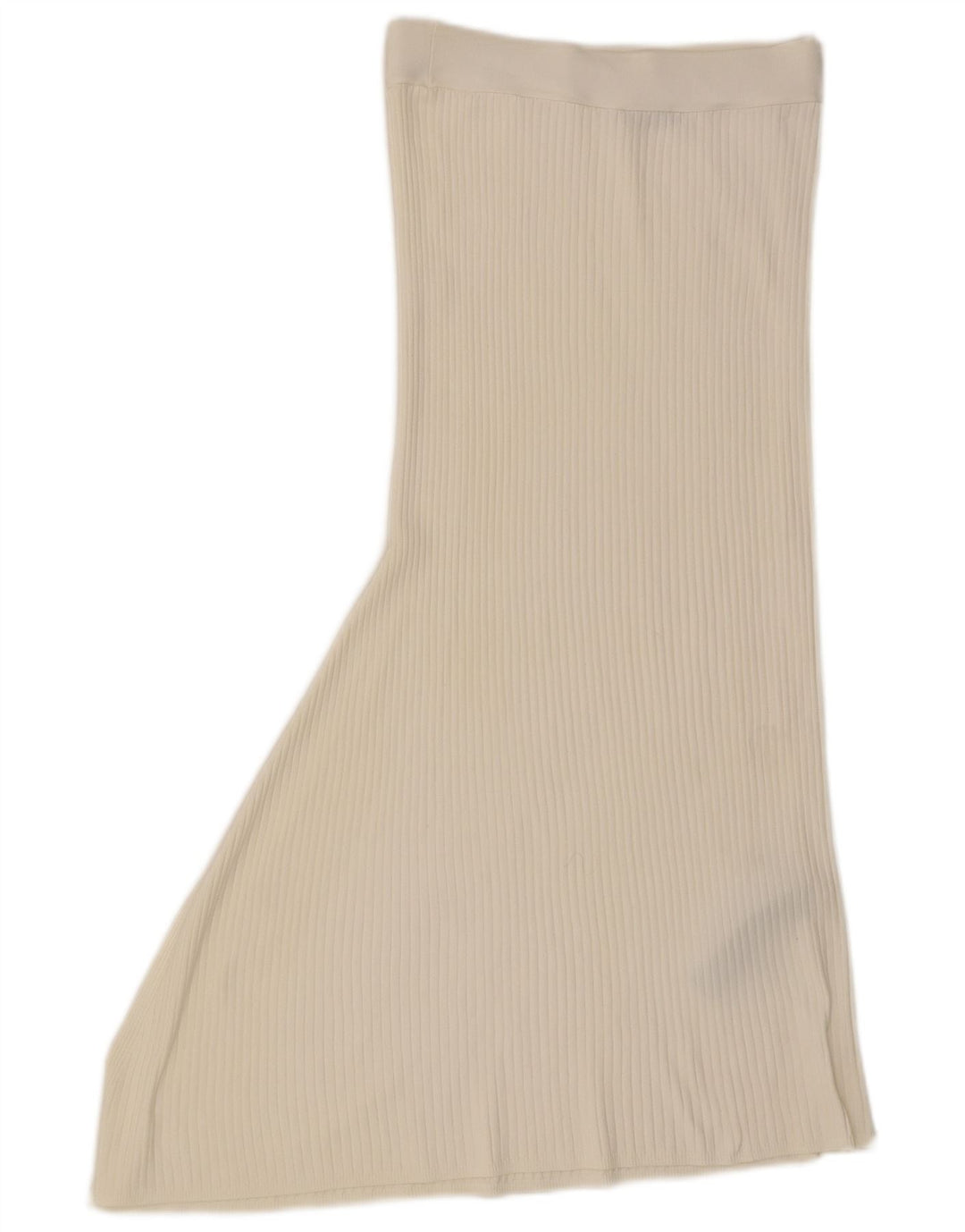 Zara Γυναικεία πλεκτή ασύμμετρη φούστα Small W26 Off White Polyester