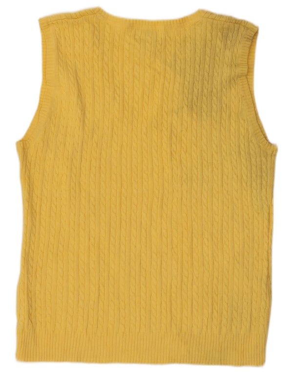 L.L.Bean Γυναικείο Γιλέκο Tank Top UK 12 Μέτριο κίτρινο βαμβακερό