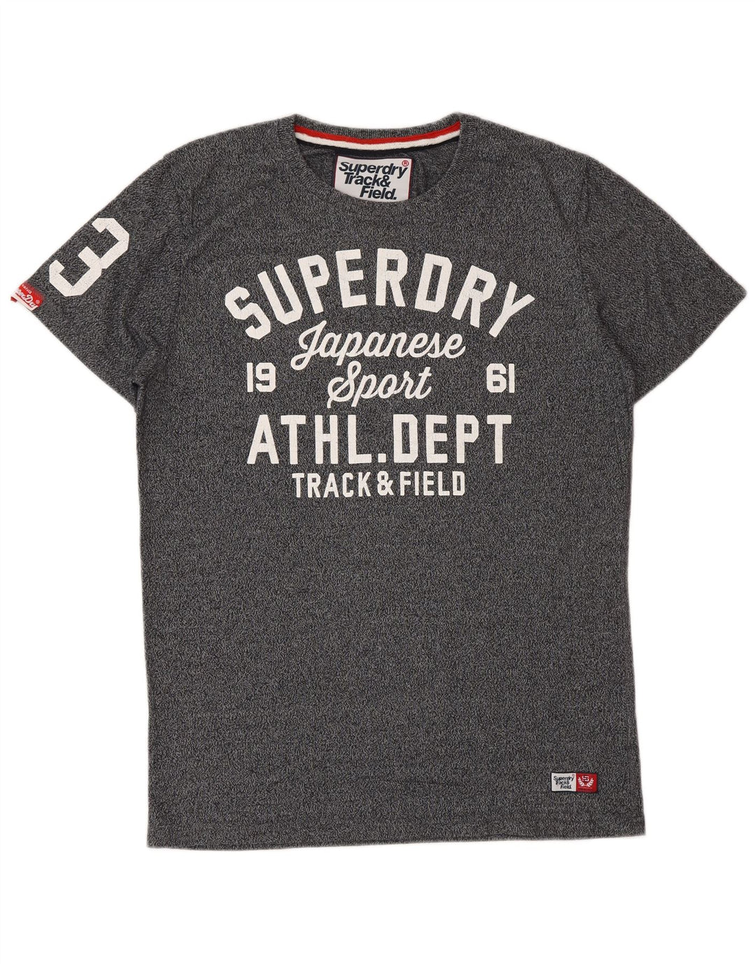 Ανδρικό γραφικό μπλουζάκι SUPERDRY Τοπ μεσαίου γκρι βαμβακερό