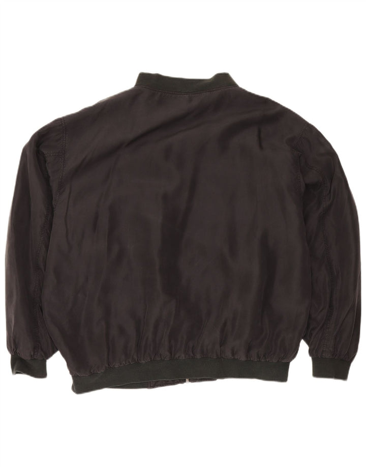 Vintage Ανδρικό Bomber Jacket UK 42 XL Black Silk