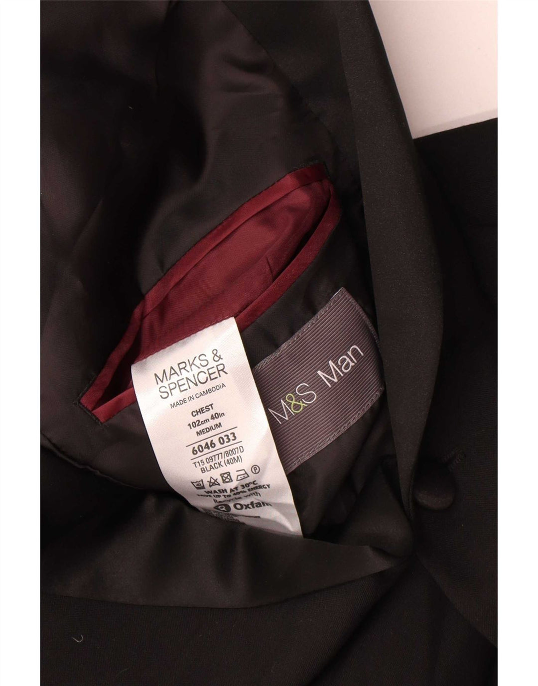 Marks & Spencer Ανδρικό μπουφάν blazer UK 40 μεσαίου μαύρου πολυεστέρα