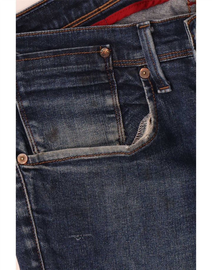 Penguin Mens Slim Jeans W32 L32 Blue Cotton