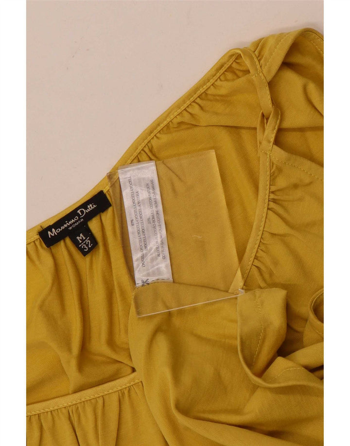 Massimo Dutti Γυναικείο Cami Top UK 14 Medium Yellow Lyocell