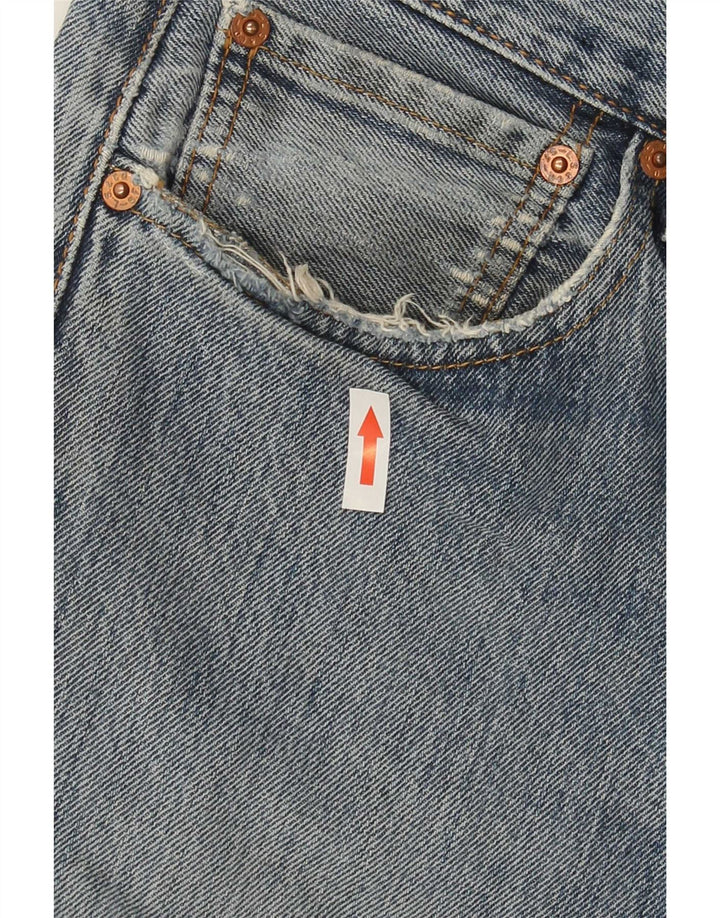 Levi's Mens 501 Distressed Straight Jeans W34 L32 Μπλε βαμβακερό