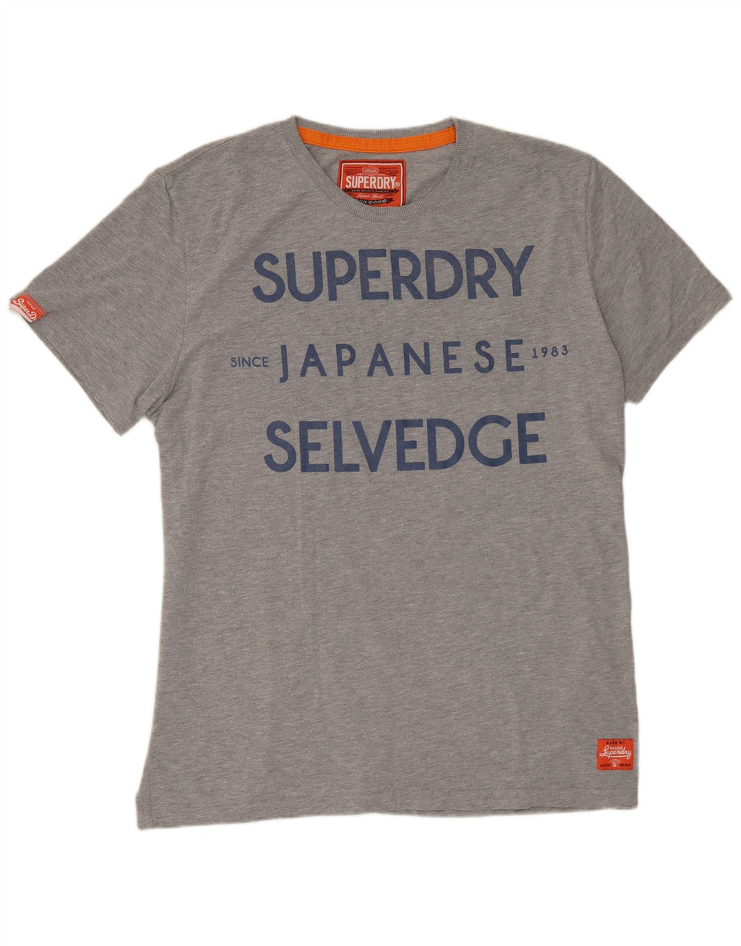 Ανδρικό γραφικό T-Shirt SUPERDRY Τοπ XL Γκρι βαμβακερό
