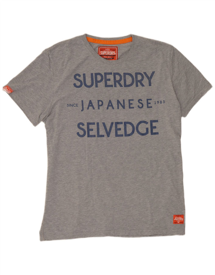 Ανδρικό γραφικό T-Shirt SUPERDRY Τοπ XL Γκρι βαμβακερό
