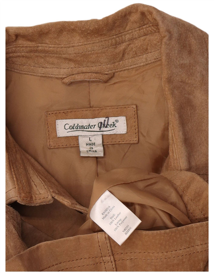 Coldwater Creek Γυναικείο Suede Jacket UK 16 Large Brown Δερμάτινο