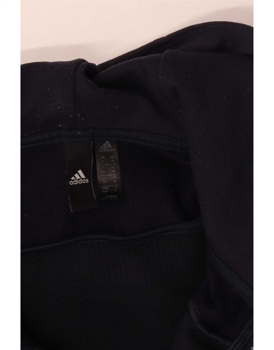 Ανδρικό πουλόβερ με κουκούλα με φερμουάρ Adidas, μεσαίο μπλε ναυτικό, πολυεστέρας