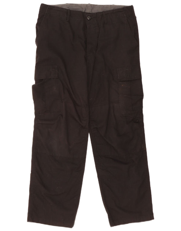 Vintage Ανδρικό ίσιο παντελόνι Cargo Medium W36 L30 Μαύρο