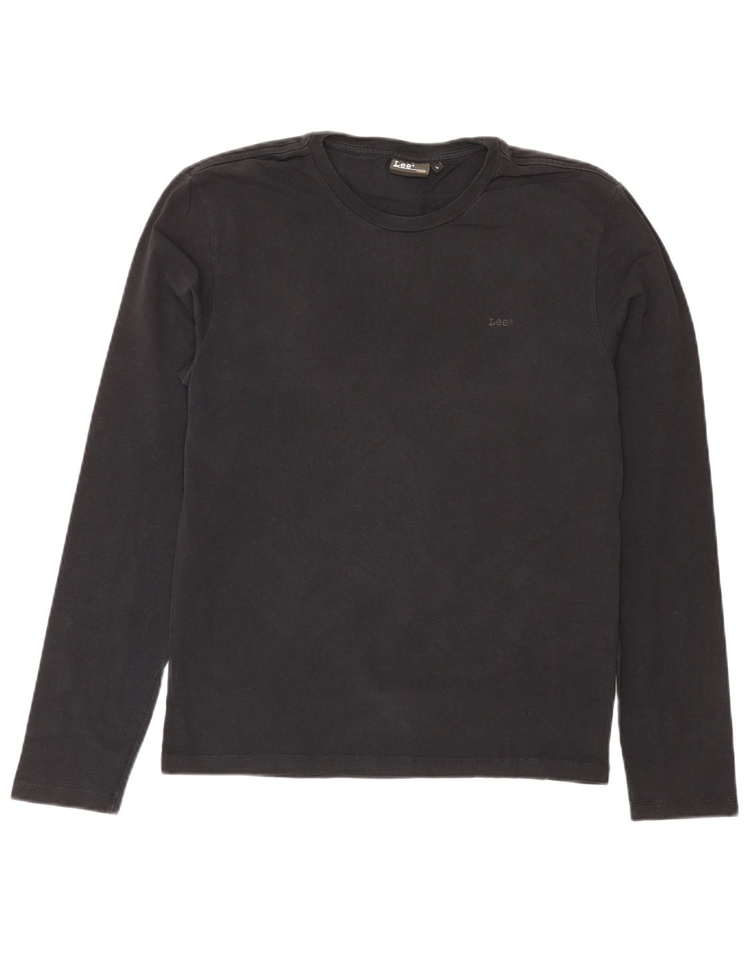 LEE Womens Top Long Sleeve UK 16 Large Black Cotton