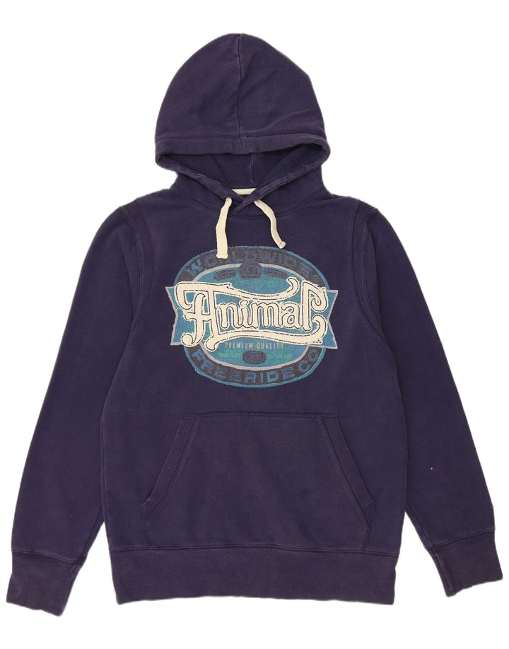 ANIMAL Ανδρικό γραφικό με κουκούλα, μεγάλο μπλε βαμβακερό