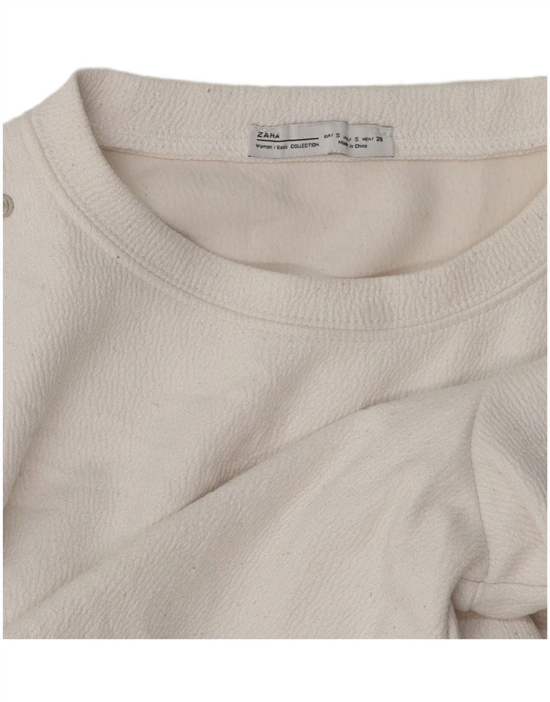 Zara Γυναικεία Μπλούζα Τοπ UK 10 Small White