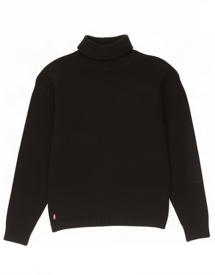 Γυναικείο πουλόβερ Levi's Roll Neck Jumper UK 14 Medium Black Lambswool