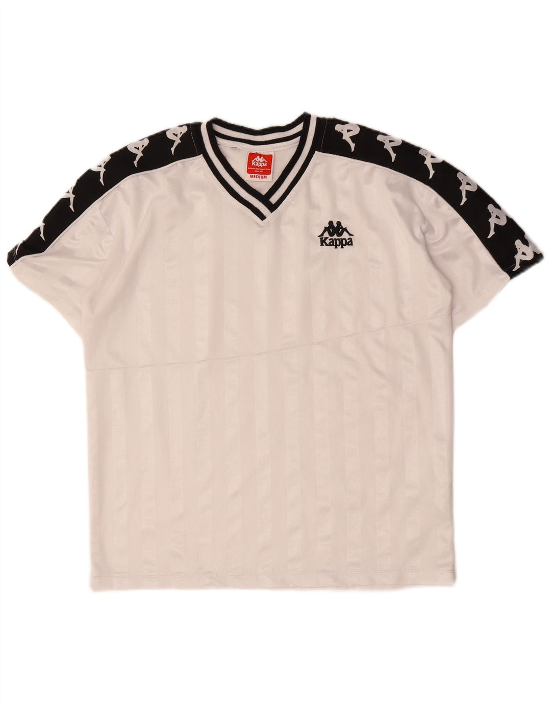 Ανδρικό γραφικό T-shirt KAPPA Top Medium White Colourblock Polyester