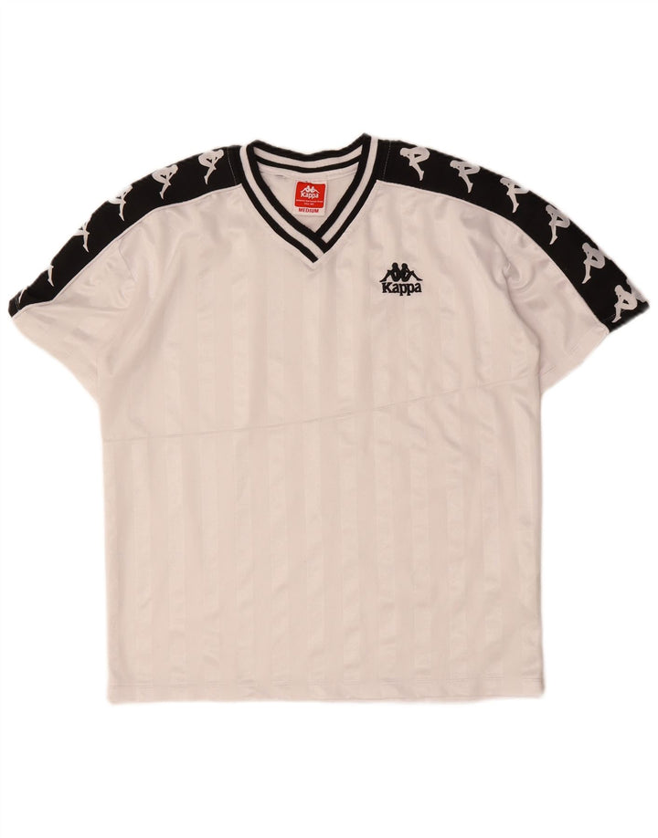 Ανδρικό γραφικό T-shirt KAPPA Top Medium White Colourblock Polyester