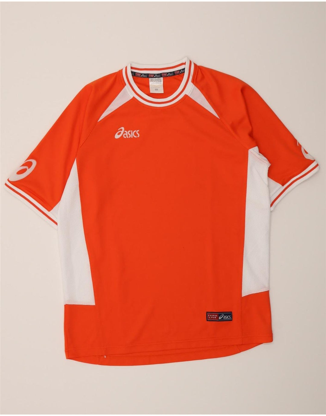 Ανδρικό γραφικό μπλουζάκι Asics Top μεγάλο πορτοκαλί χρώματος πολυεστέρας