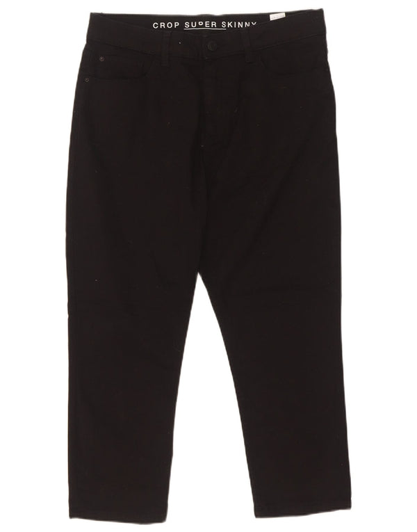 Marks & Spencer Γυναικείο Cropped Παντελόνι UK 12 Medium W30 L22 Black