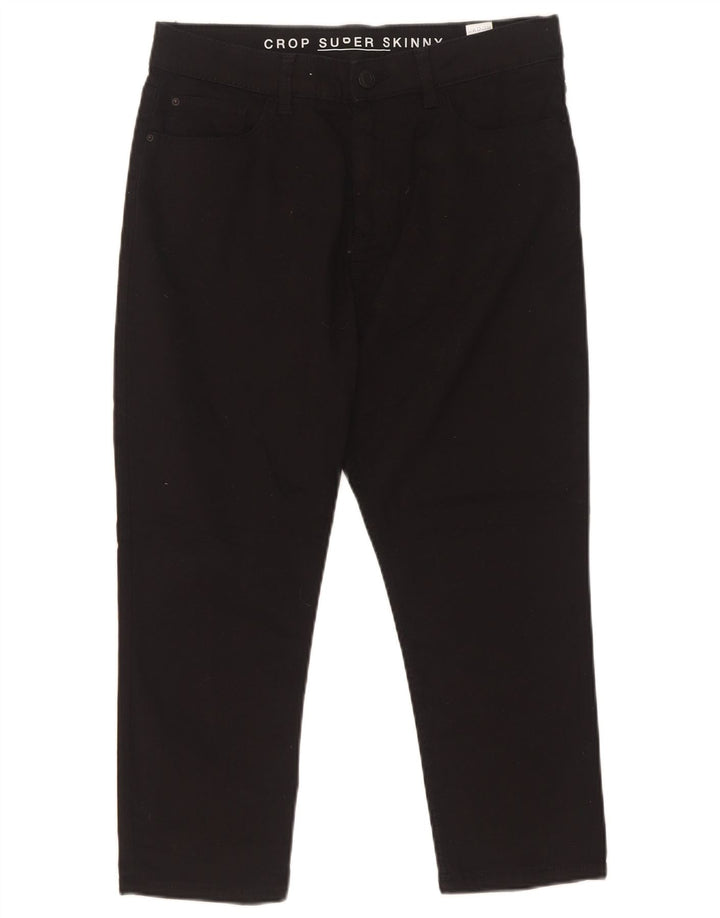 Marks & Spencer Γυναικείο Cropped Παντελόνι UK 12 Medium W30 L22 Black