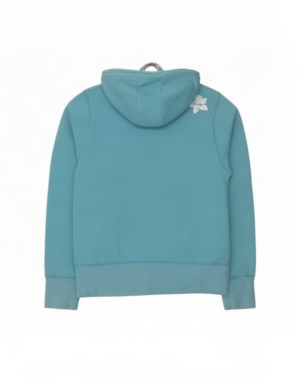Γυναικείο Animal Graphic Oversized Hoodie Jumper UK 10 Small Blue Cotton