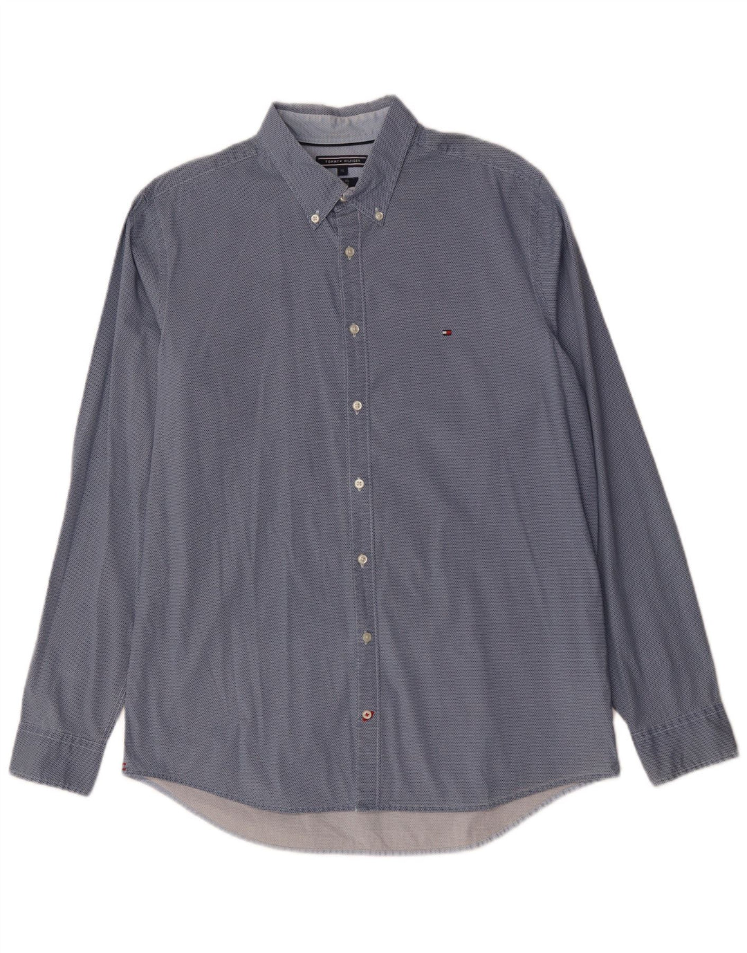 Ανδρικό πουκάμισο Tommy Hilfiger Slim Fit XL Βαμβακερό με μπλε στίγματα