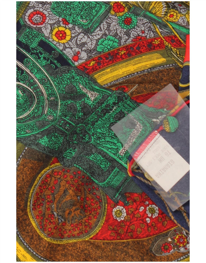 VINTAGE Γυναικείο πουκάμισο Abstract Pattern Μπλούζα UK 14 Medium πολύχρωμο