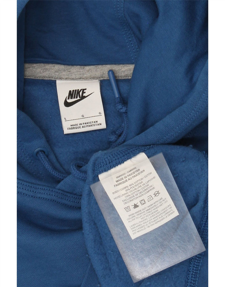 Ανδρικό κουκούλα Nike, μεγάλο μπλε βαμβακερό