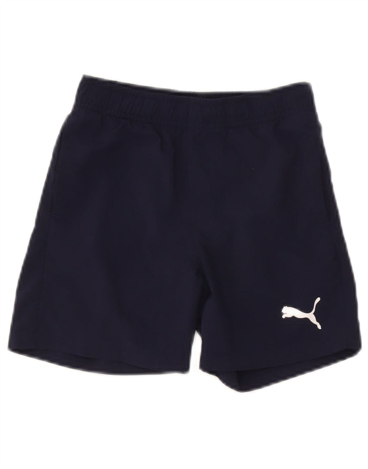 Puma Boys Sport Short 7-8 Years Navy Blue Polyester
