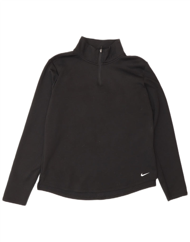 Γυναικεία φόρμα πουλόβερ με φερμουάρ Nike Therma-Fit Top UK 14 Medium Black