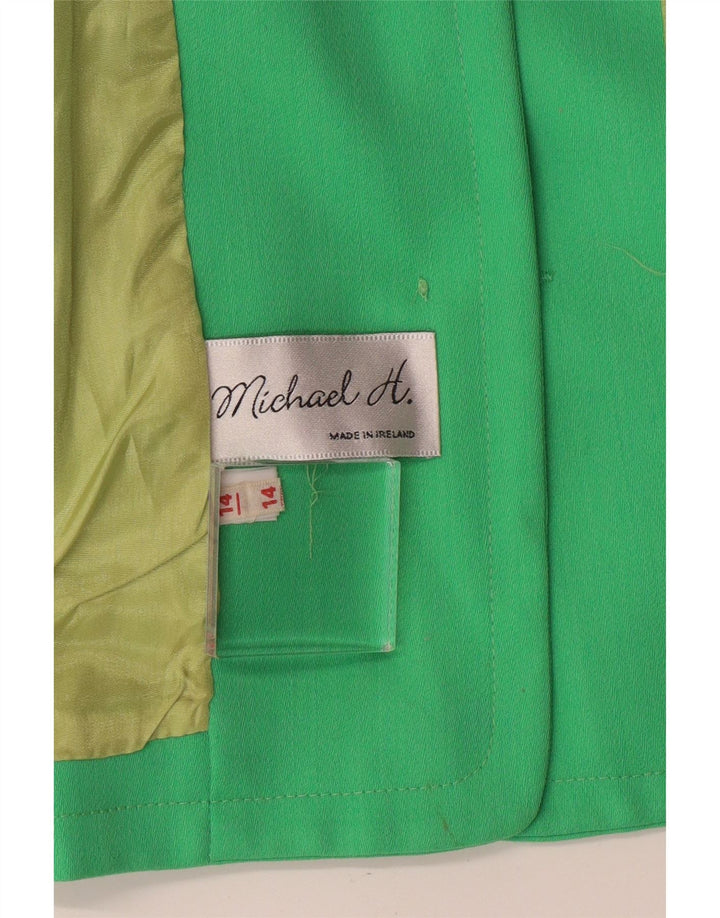 Michael H. Γυναικείο Μπουφάν Blazer 5 κουμπιών UK 14 Medium Green Classic