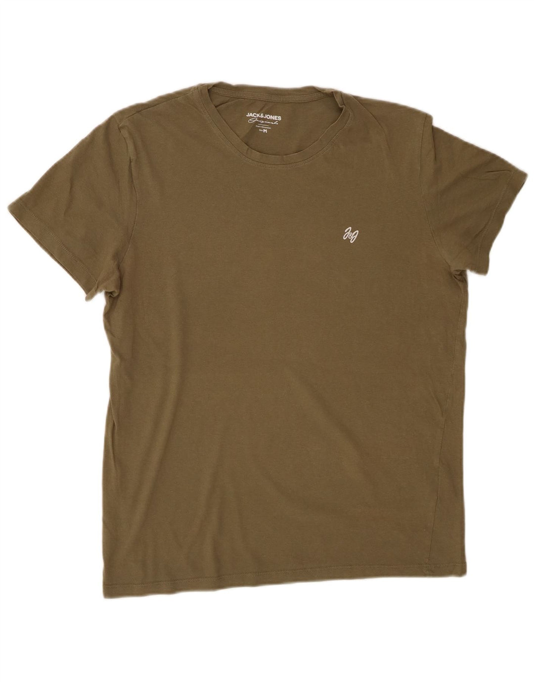 Ανδρικό T-Shirt JACK & JONES Τοπ μεσαίο χακί βαμβακερό