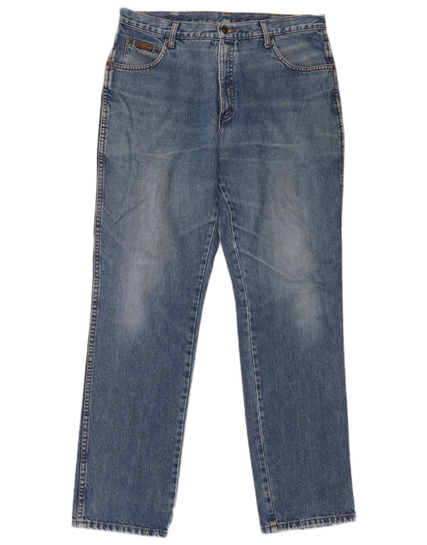 Ανδρικό τζιν Wrangler Texas Distressed Straight W36 L32 Μπλε βαμβακερό