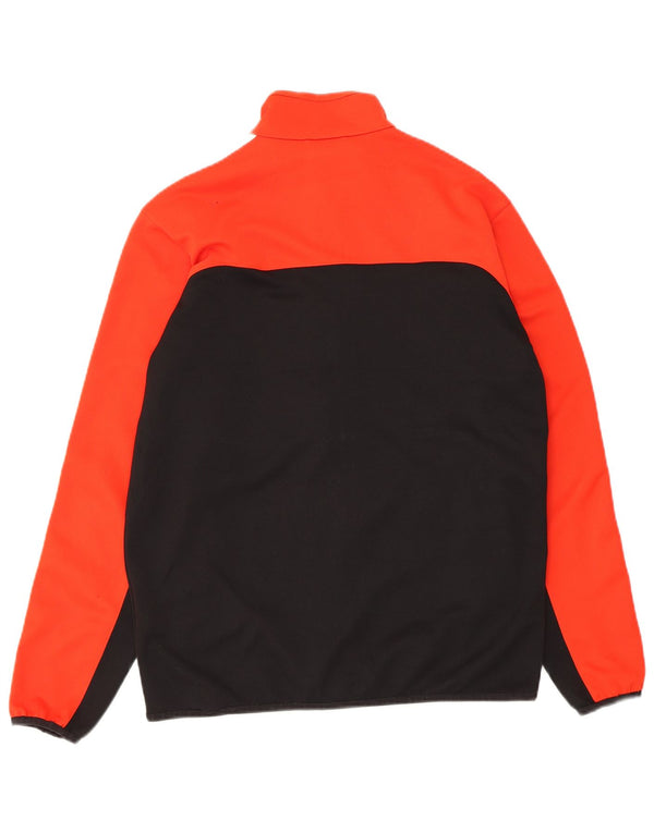 Adidas Mens Tracksuit Top Jacket UK 38/40 Medium Orange Colourblock