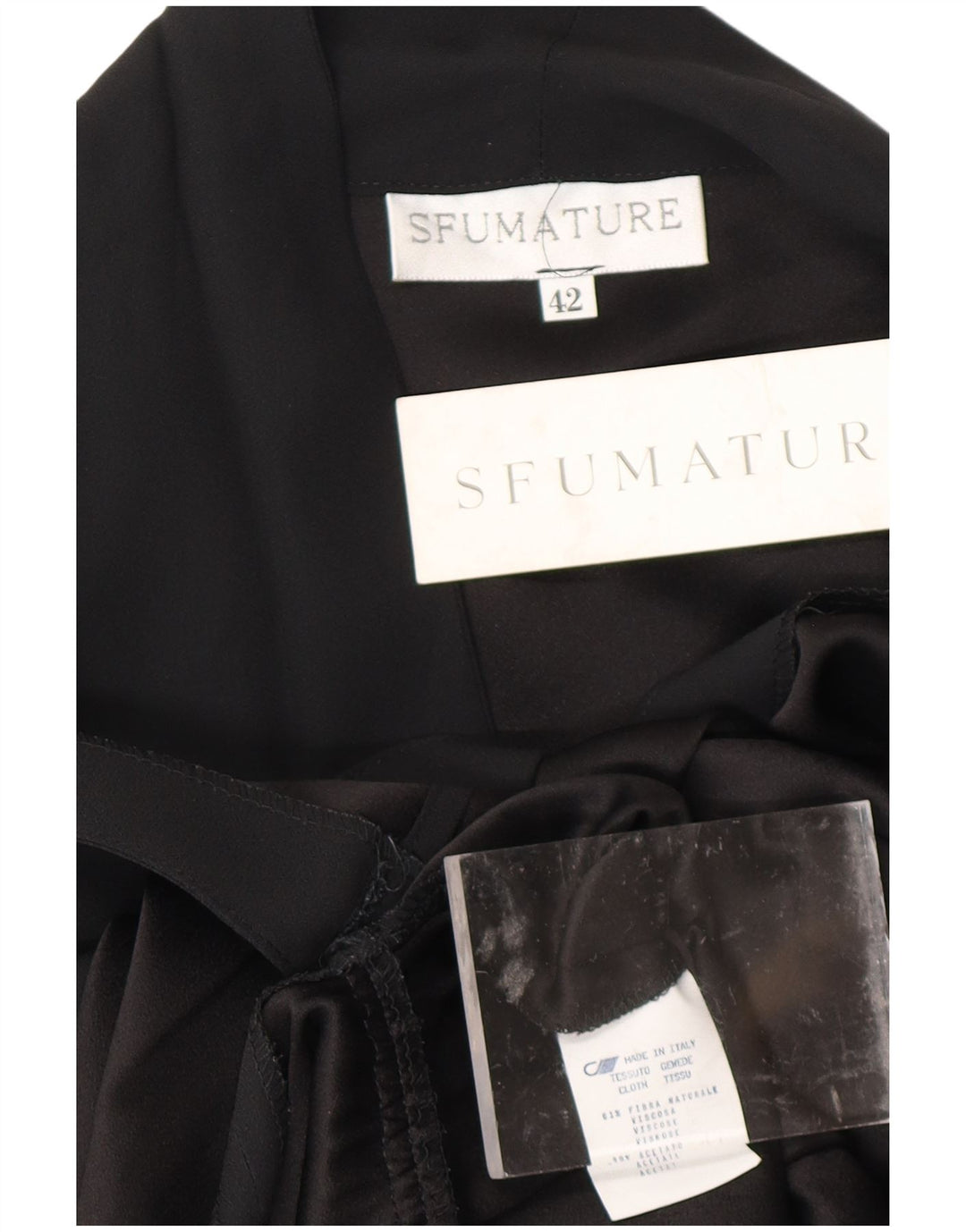 Γυναικείο μακρυμάνικο φόρεμα VINTAGE IT 42 μεσαία μαύρη βισκόζη