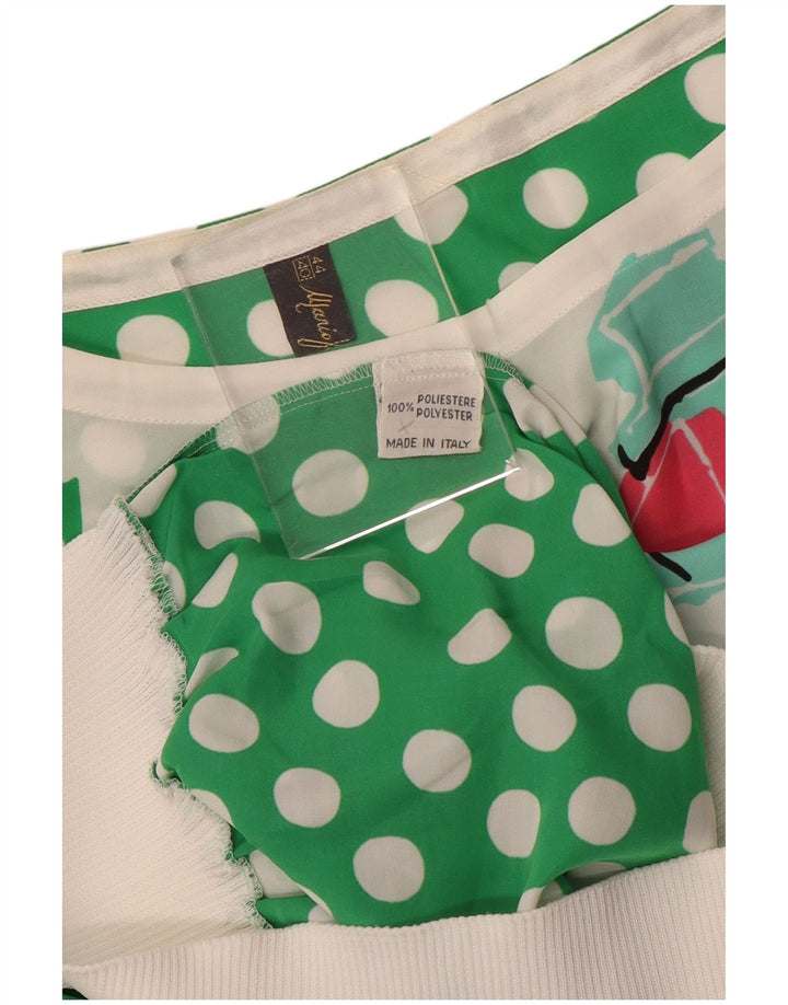 Γυναικεία γραφική μπλούζα Mario Pucci Cecconi Top IT 44 Μεσαία Λευκή Πουά