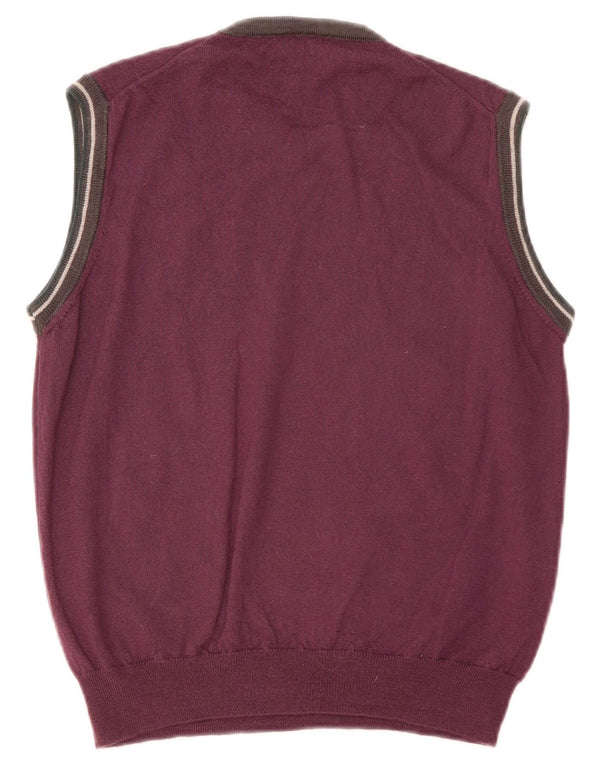 Trussardi Jeans Γυναικείο Γιλέκο Tank Top UK 12 Medium Burgundy Wool