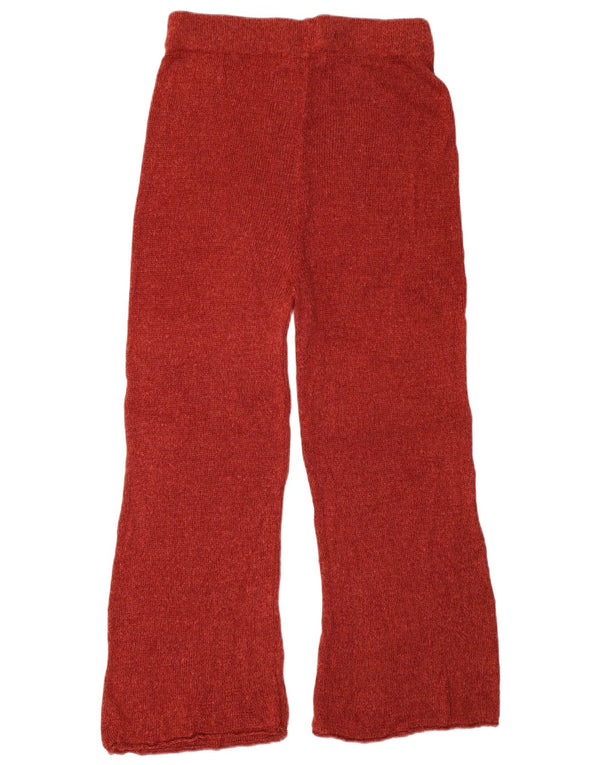 Zara Γυναικείο Πλεκτό Παντελόνι Cropped Medium W28 L24 Red Len