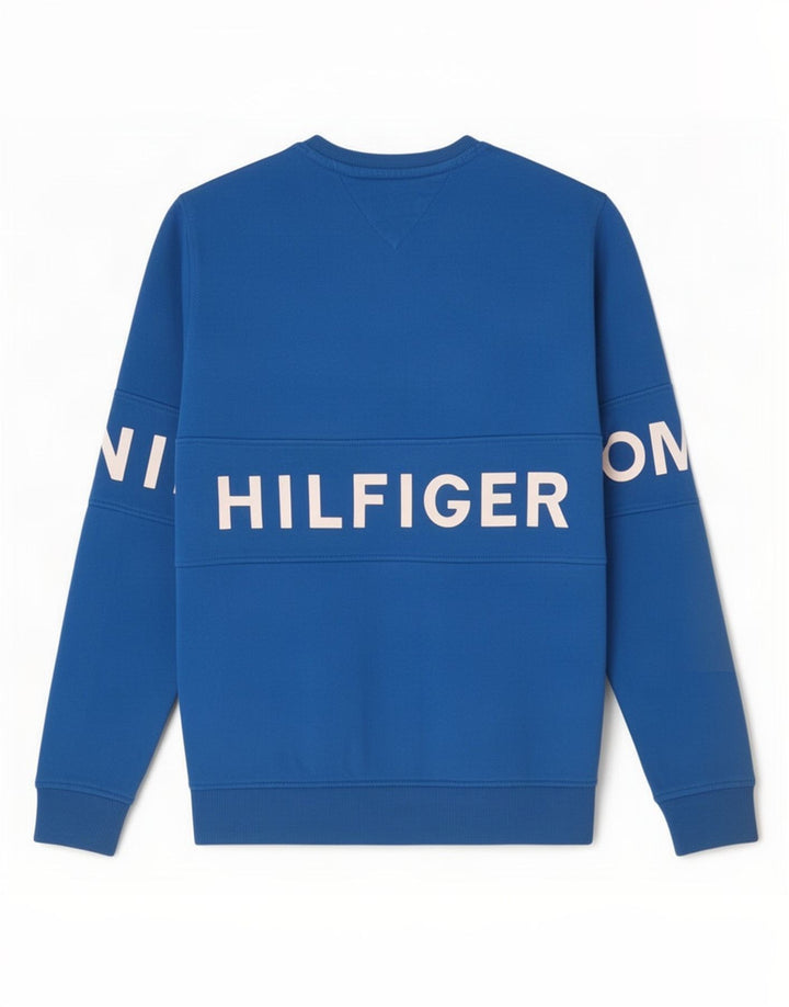 Γραφικό ανδρικό φούτερ Tommy Hilfiger Jumper Μεσαίο μπλε βαμβακερό