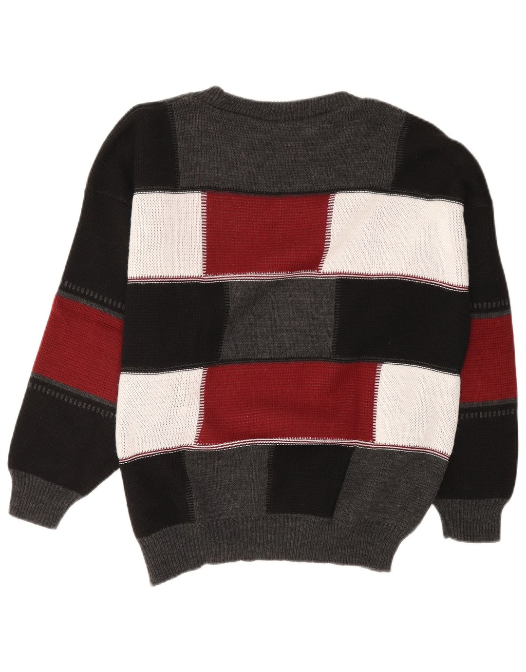 Ανδρικό πουλόβερ Vintage Boat Neck Jumper Μεγάλο Μαύρο Χρώμα Ακρυλικό